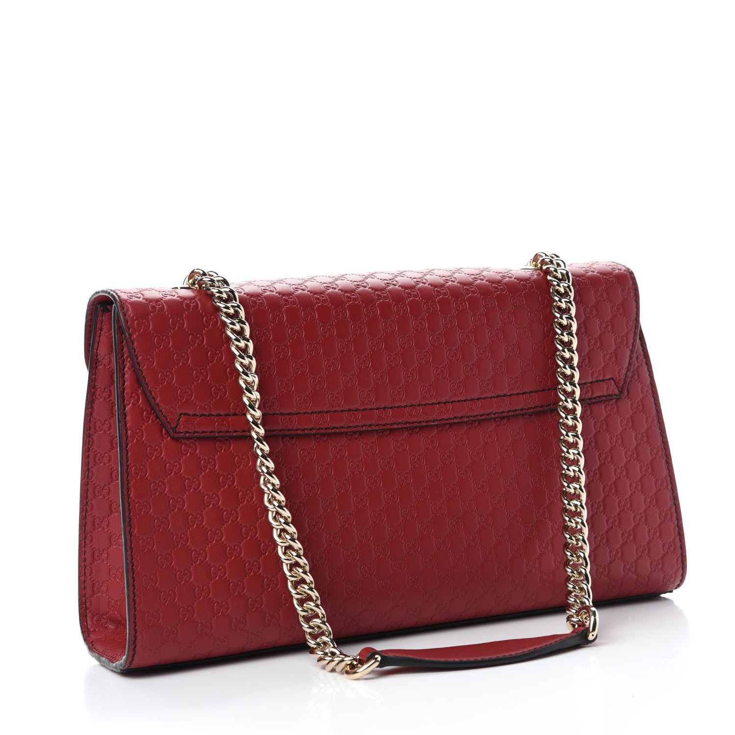 Gucci Microguccissima Medium Emily Chain Shoulder Bag Red 3 of 10