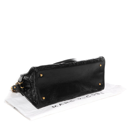Marc Jacobs Lacquered Goatskin Quilting Class Satchel Black 4 of 10
