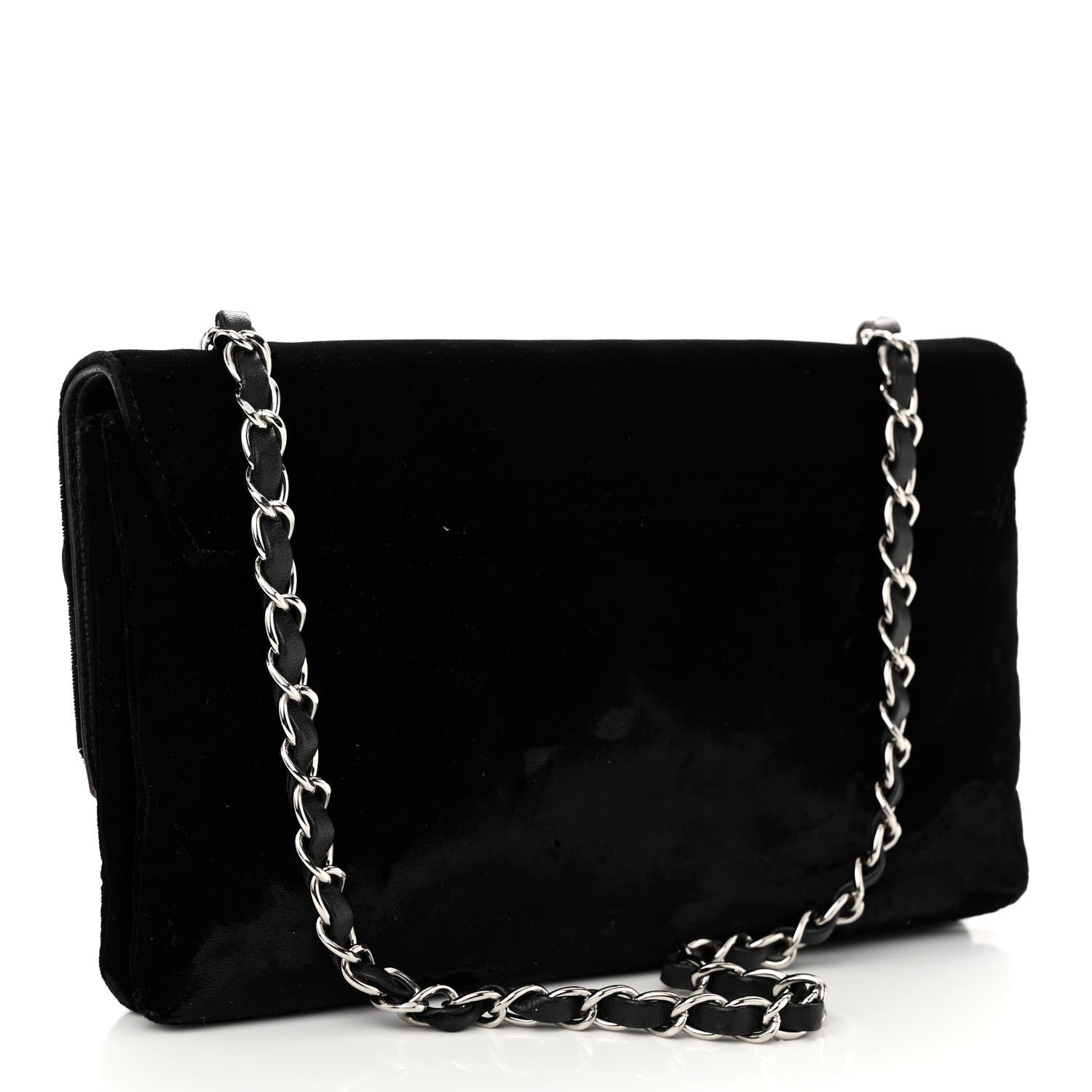 Chanel Velvet Lambskin Camellia No. 5 Flap Bag Black 3 of 9