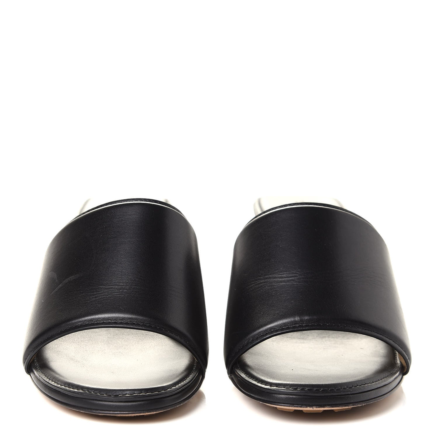 Bottega Veneta Calfskin Band Mule Sandals 39 Black 3 of 8