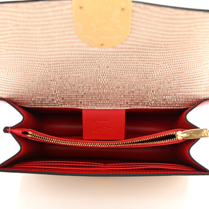 Christian Louboutin Metallic Lizard Embossed Calfskin Small Elisa Platine 5 of 9