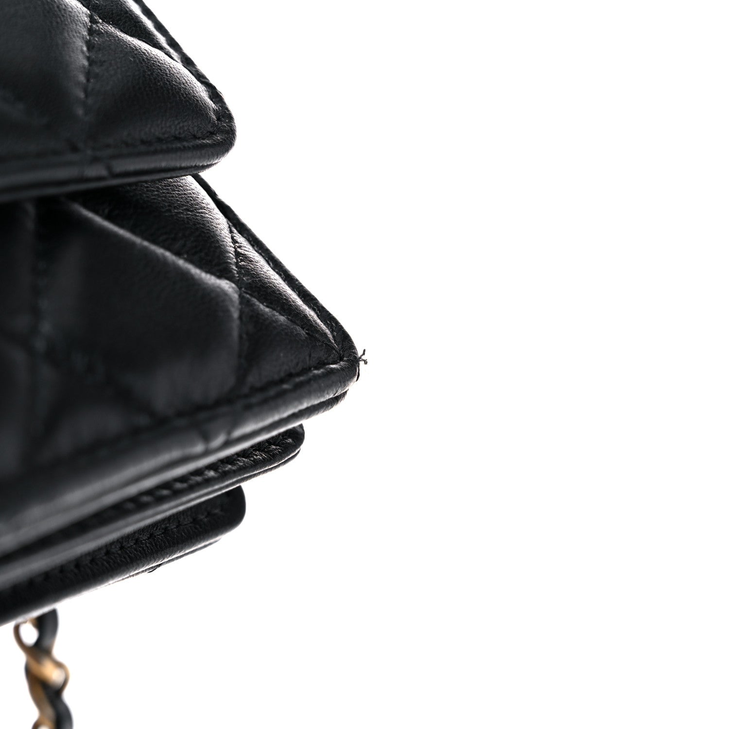 Chanel Lambskin Quilted Pearl Crown Clutch With Chain Black 11 of 13