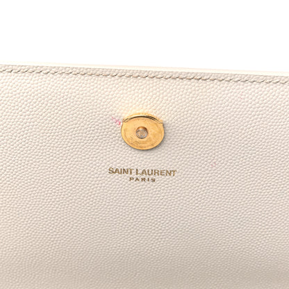 Saint Laurent Grain De Poudre Medium Classic Monogram Kate Satchel Blanc Vintage 10 of 13