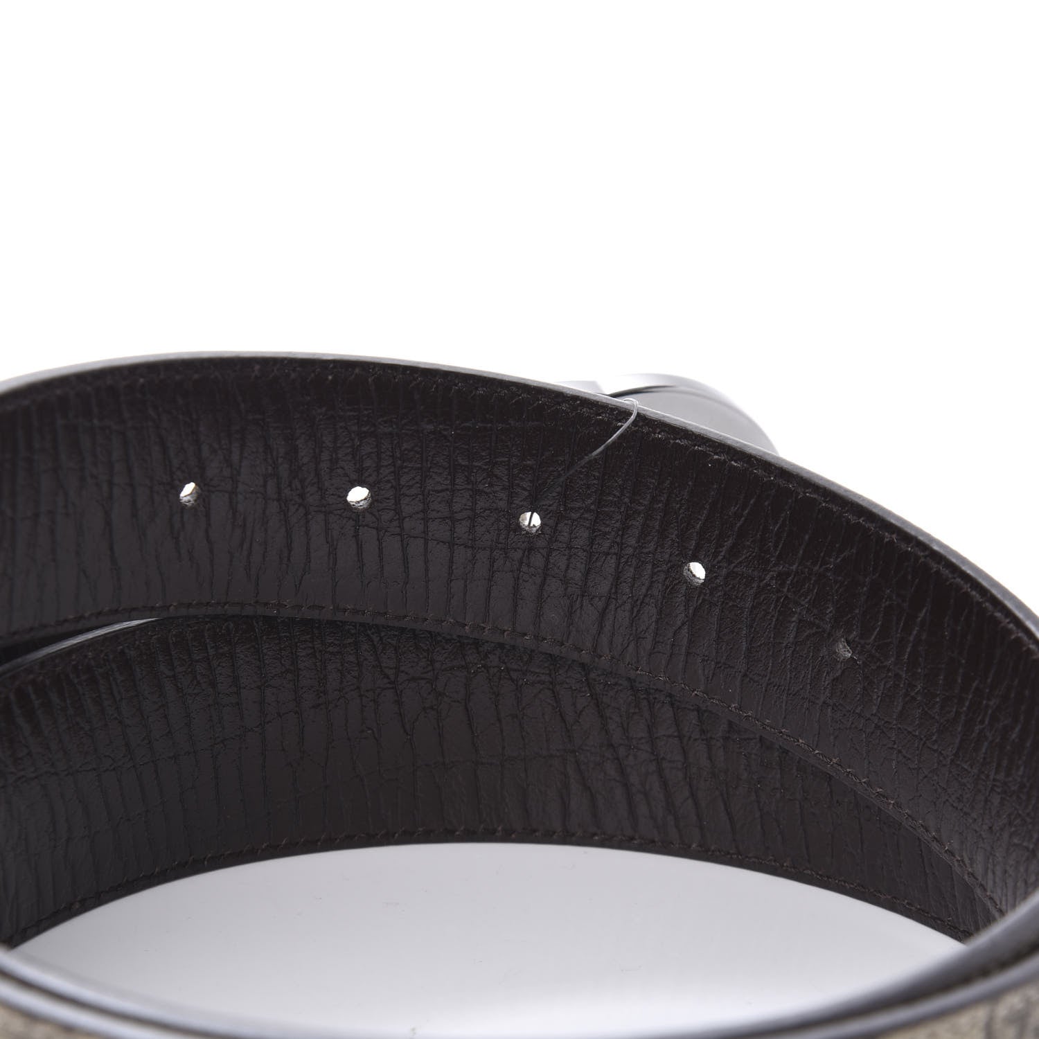 Gucci GG Plus Monogram Interlocking G Belt 100 40 Dark Brown 4 of 5