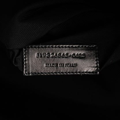 Saint Laurent Calfskin Crocodile Embossed Hunting Backpack Black 7 of 7