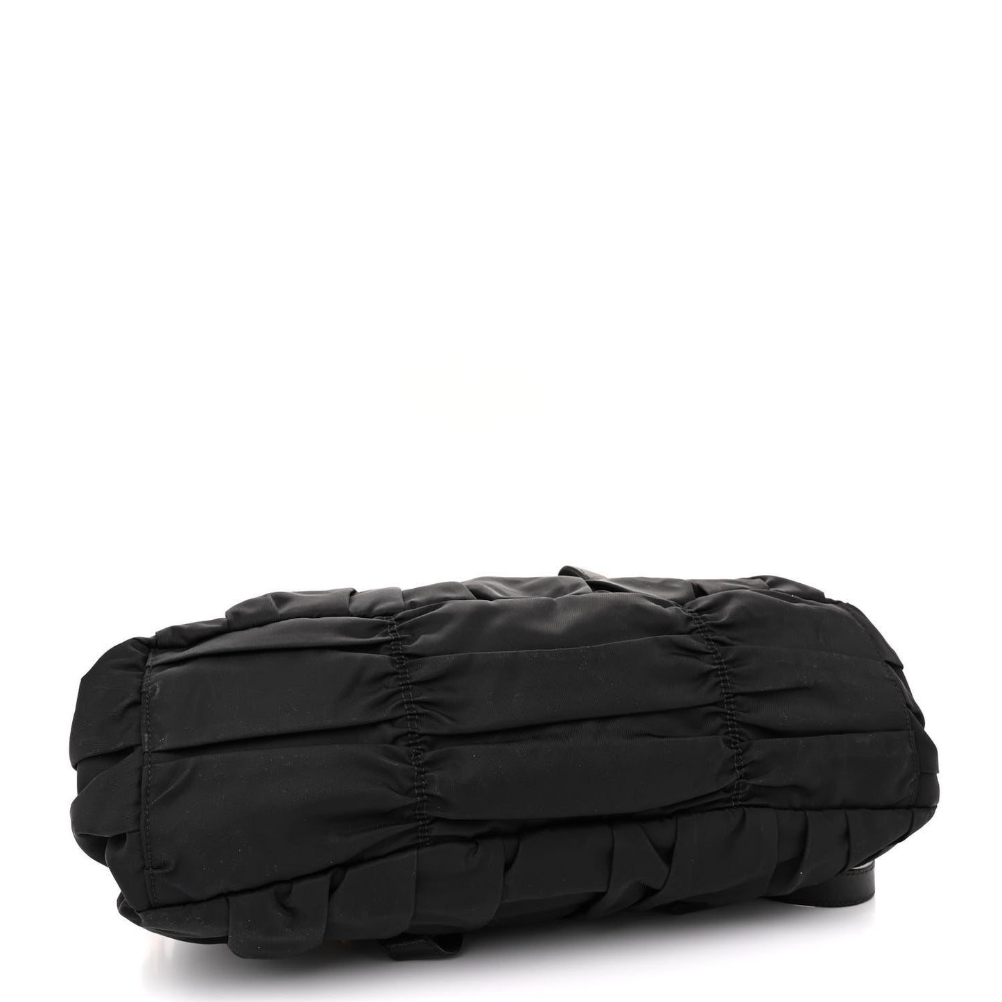 Tessuto Nylon Gaufre Shopping Satchel Black