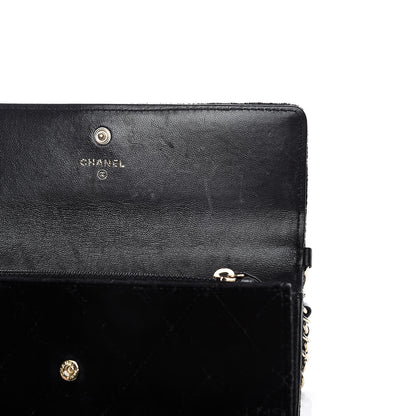 Chanel Velvet Boy Wallet On Removable Chain Black 9 of 14