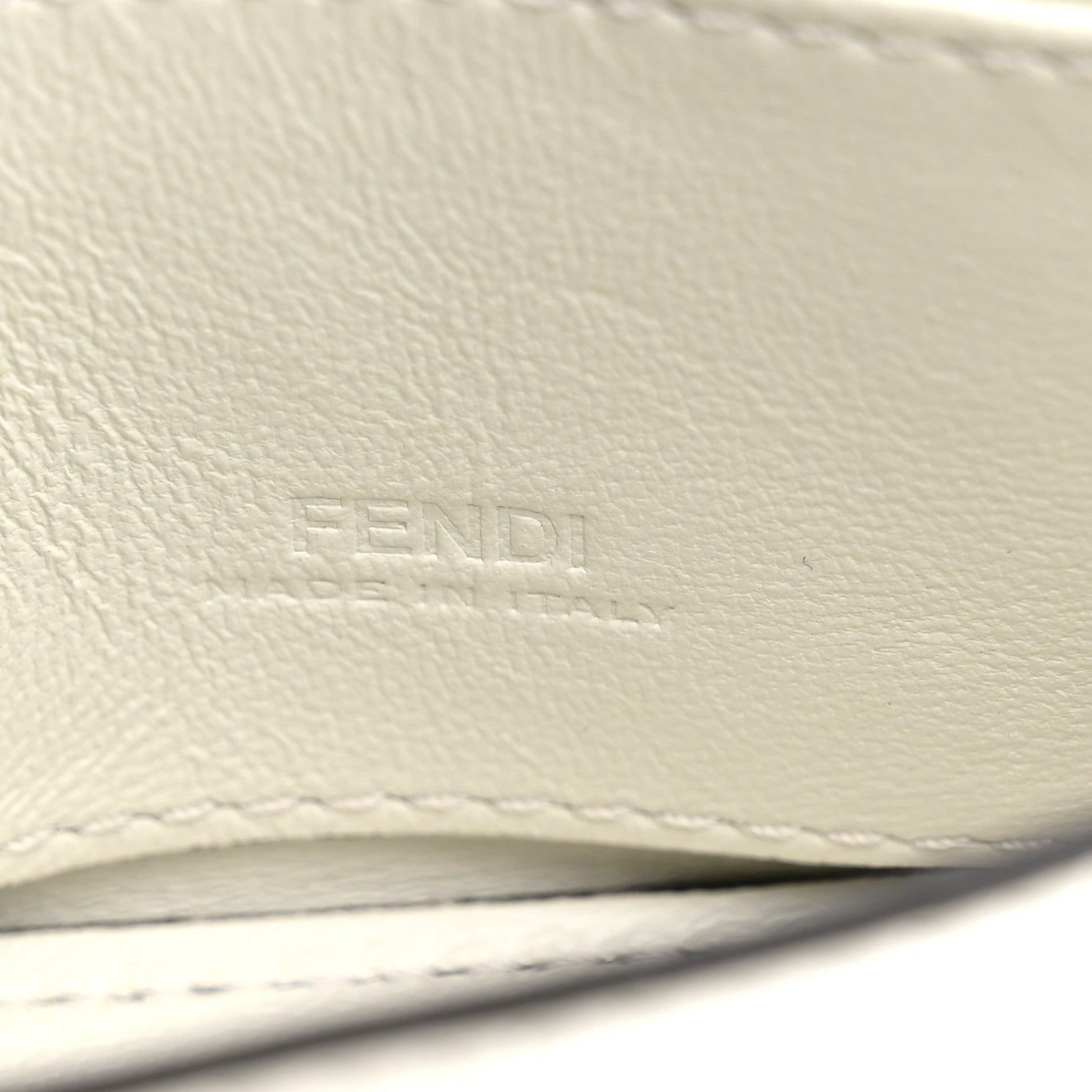 Fendi Nappa Matisse FF Embossed Nano Baguette Charm White 5 of 10