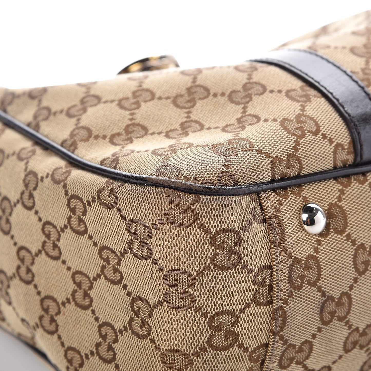 Monogram Medium Twins Tote Dark Brown