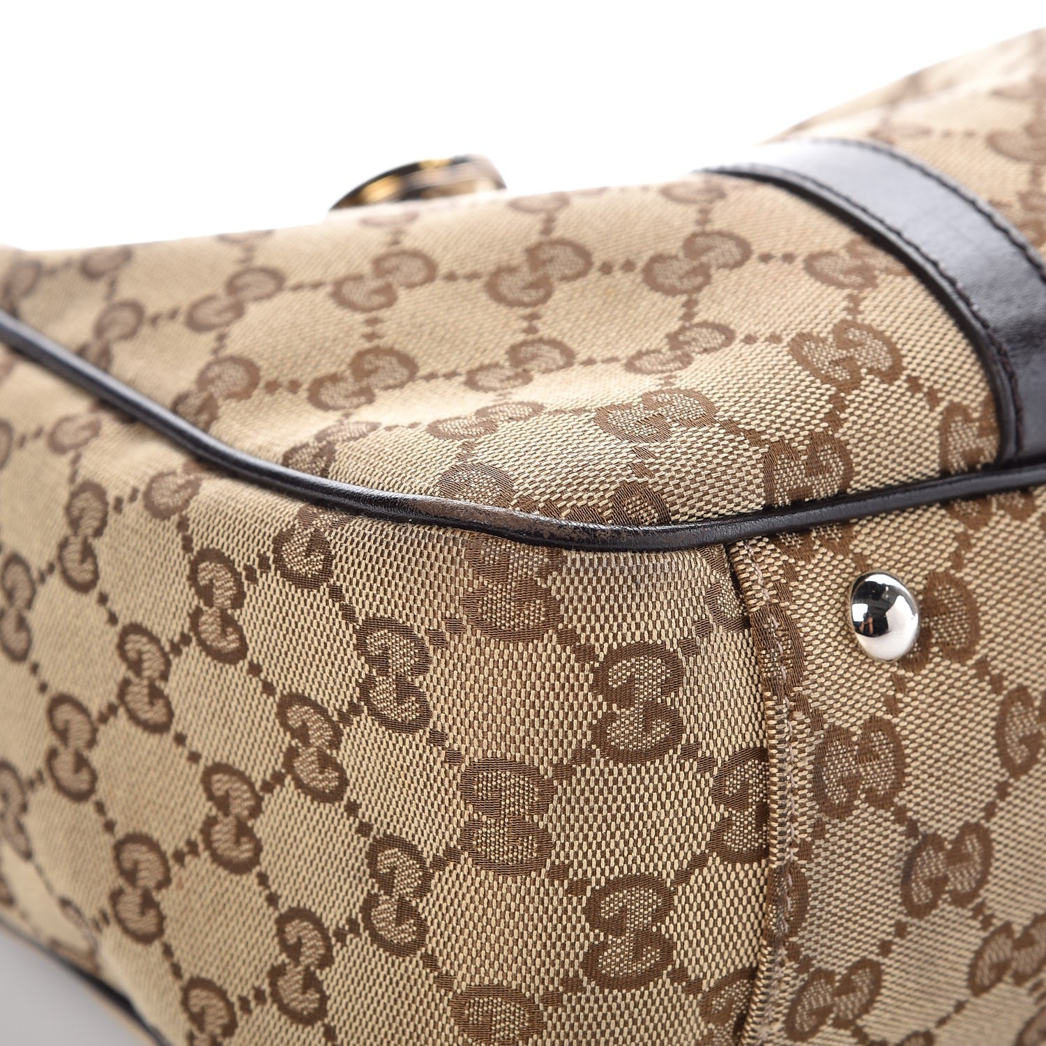 Gucci Monogram Medium Twins Tote Dark Brown 9 of 12