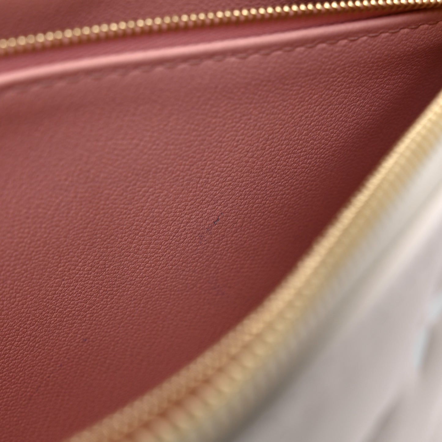 Lambskin Embossed Monogram Coussin PM Natural Creme