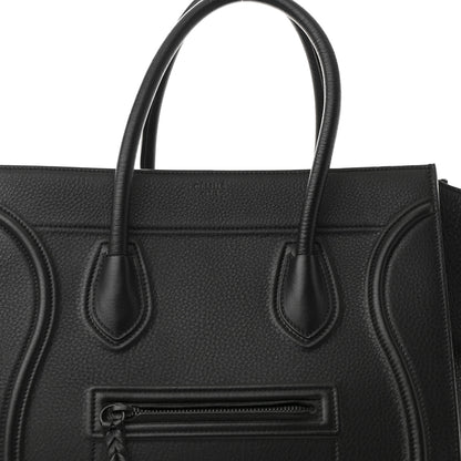 Celine Grained Calfskin Medium Phantom Luggage Black 8 of 10