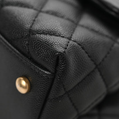 Chanel Caviar Quilted Small Coco Handle Flap Black 9 of 12