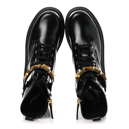 Fendi Vitello Abrasivato Fendigraphy 50mm Biker Boots Black 40 Black 2 of 13