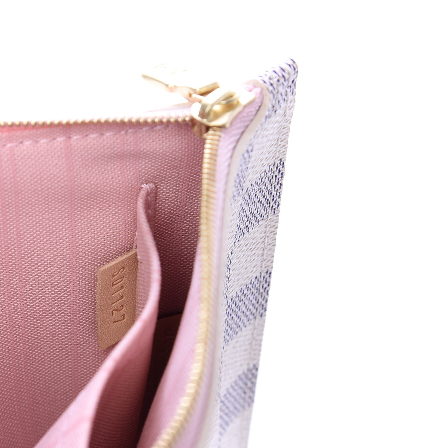 Louis Vuitton Damier Azur Neverfull MM GM Pochette Rose Ballerine 7 of 7