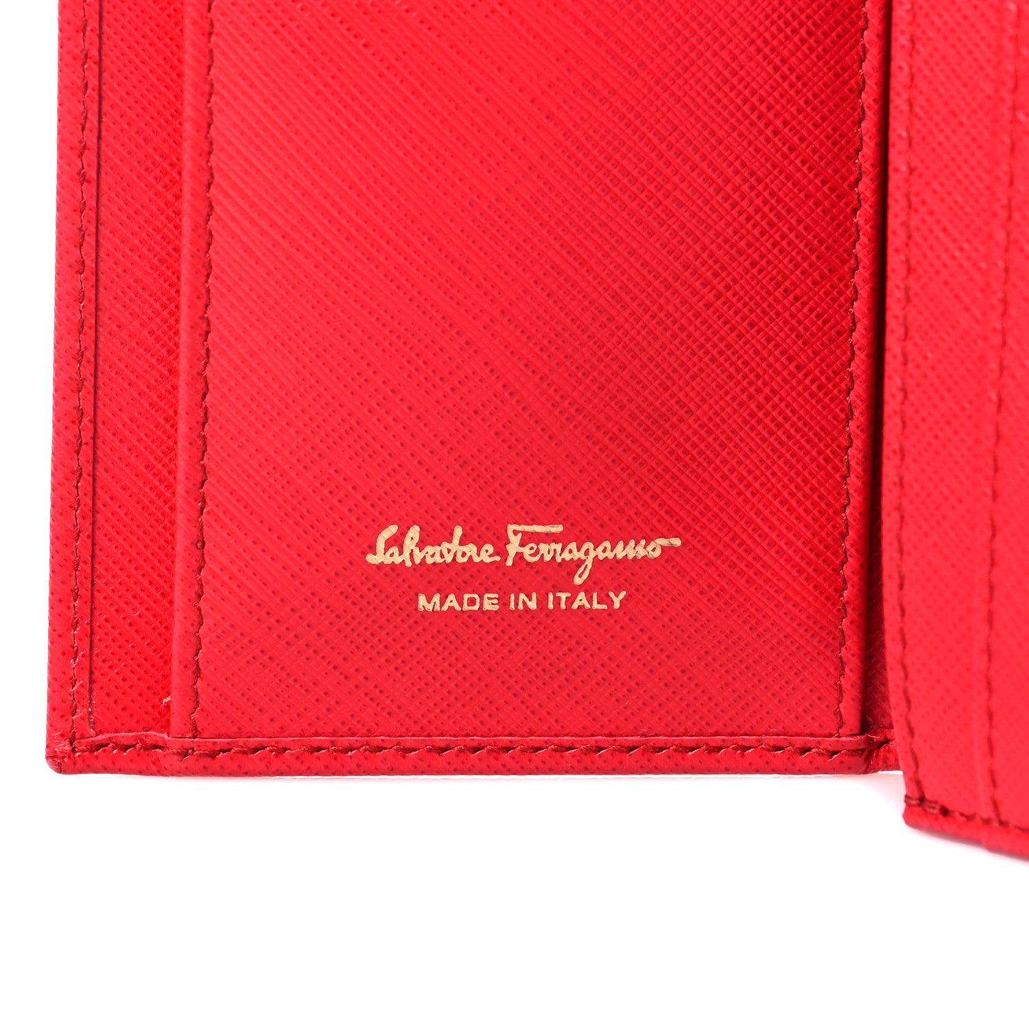 Salvatore Ferragamo Printed Calfskin Vara Bow Continental Wallet Red 9 of 13