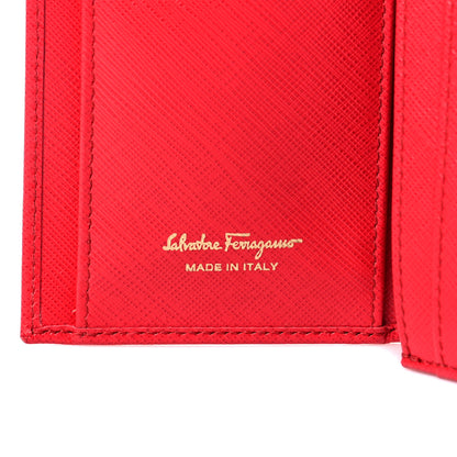 Salvatore Ferragamo Printed Calfskin Vara Bow Continental Wallet Red 9 of 13