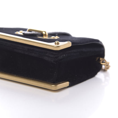 Prada Velvet Crocodile Micro Cahier Bag Black 8 of 10