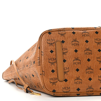 MCM Visetos Large Liz Reversible Shopper Tote Cognac 11 of 20