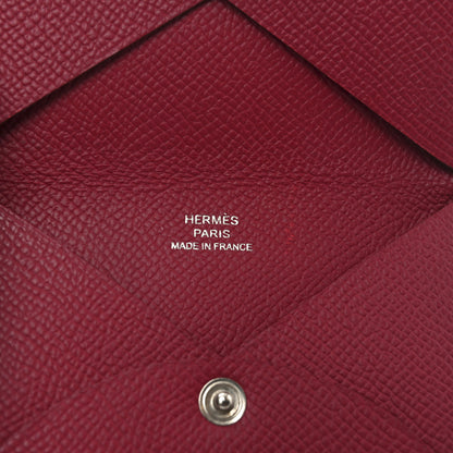 Hermes Epsom Calvi Card Case Rubis 6 of 8