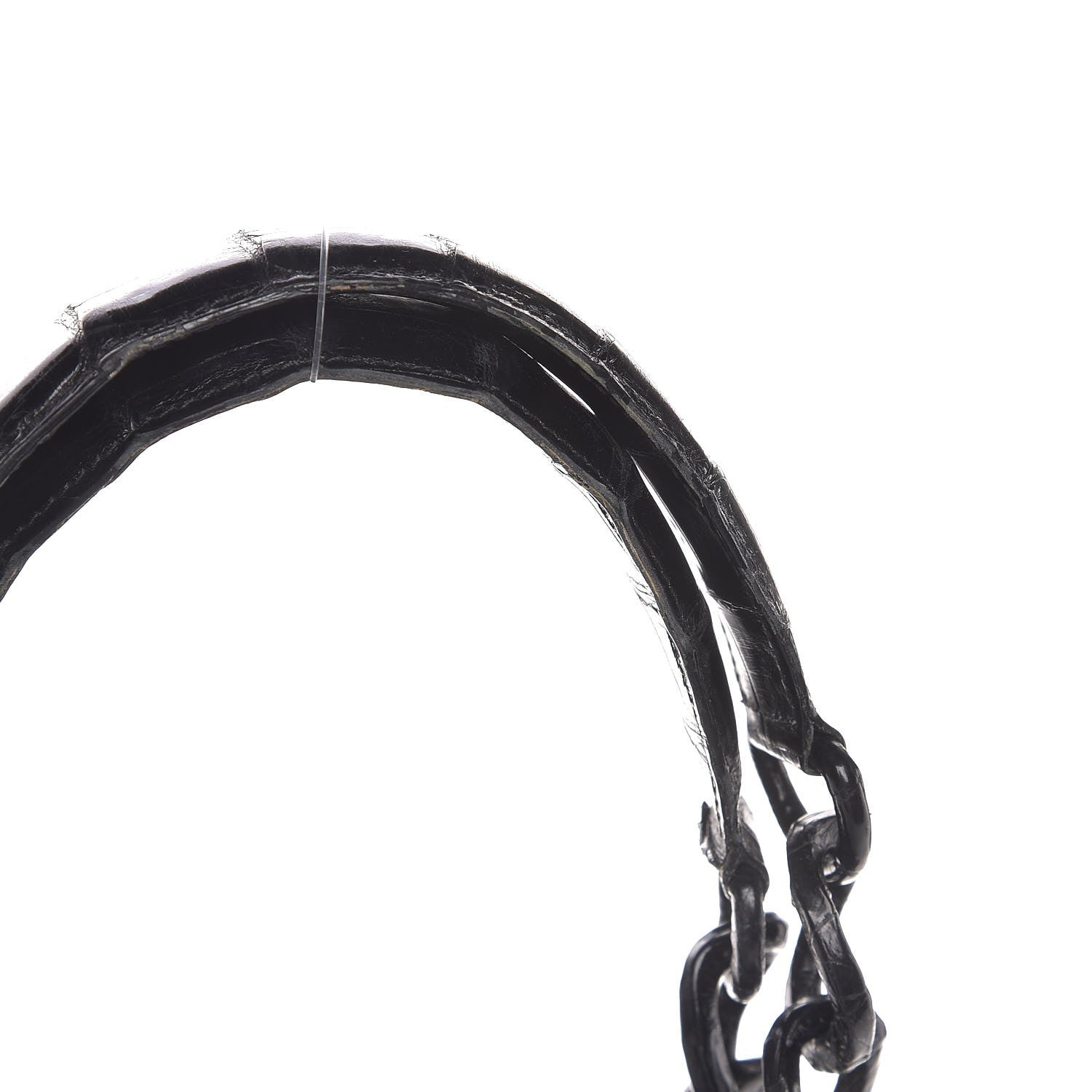 Nancy Gonzalez Glossy Crocodile Chain Tote Black 11 of 15