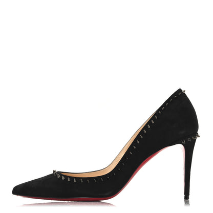 Christian Louboutin Suede Studded Anjalina 100 Pumps 39 Black 1 of 10