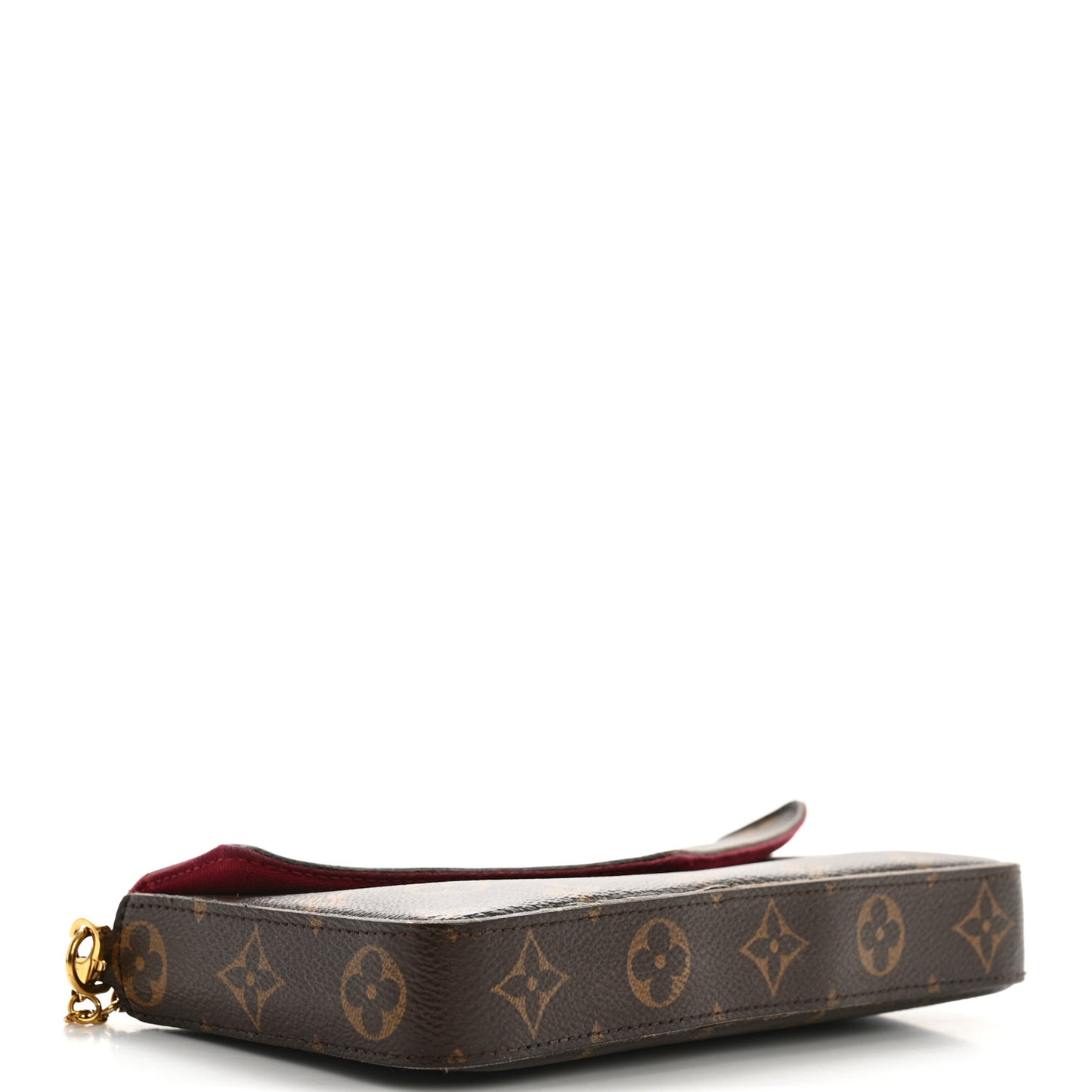 Monogram Pochette Felicie Chain Wallet Fuchsia