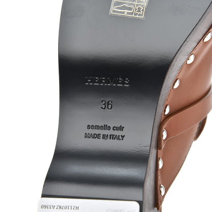 Hermes Heritage Calfskin Carlotta Mules 36 Naturel 7 of 9