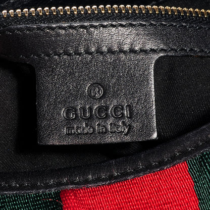 Gucci Monogram Web Jackie O Bouvier Hobo Black 6 of 7