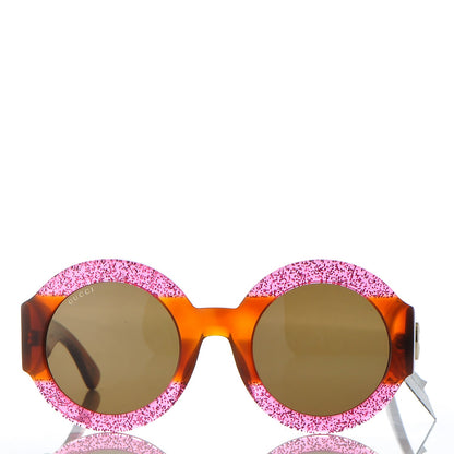 Gucci Acetate Round GG0084S Sunglasses Pink 2 of 6