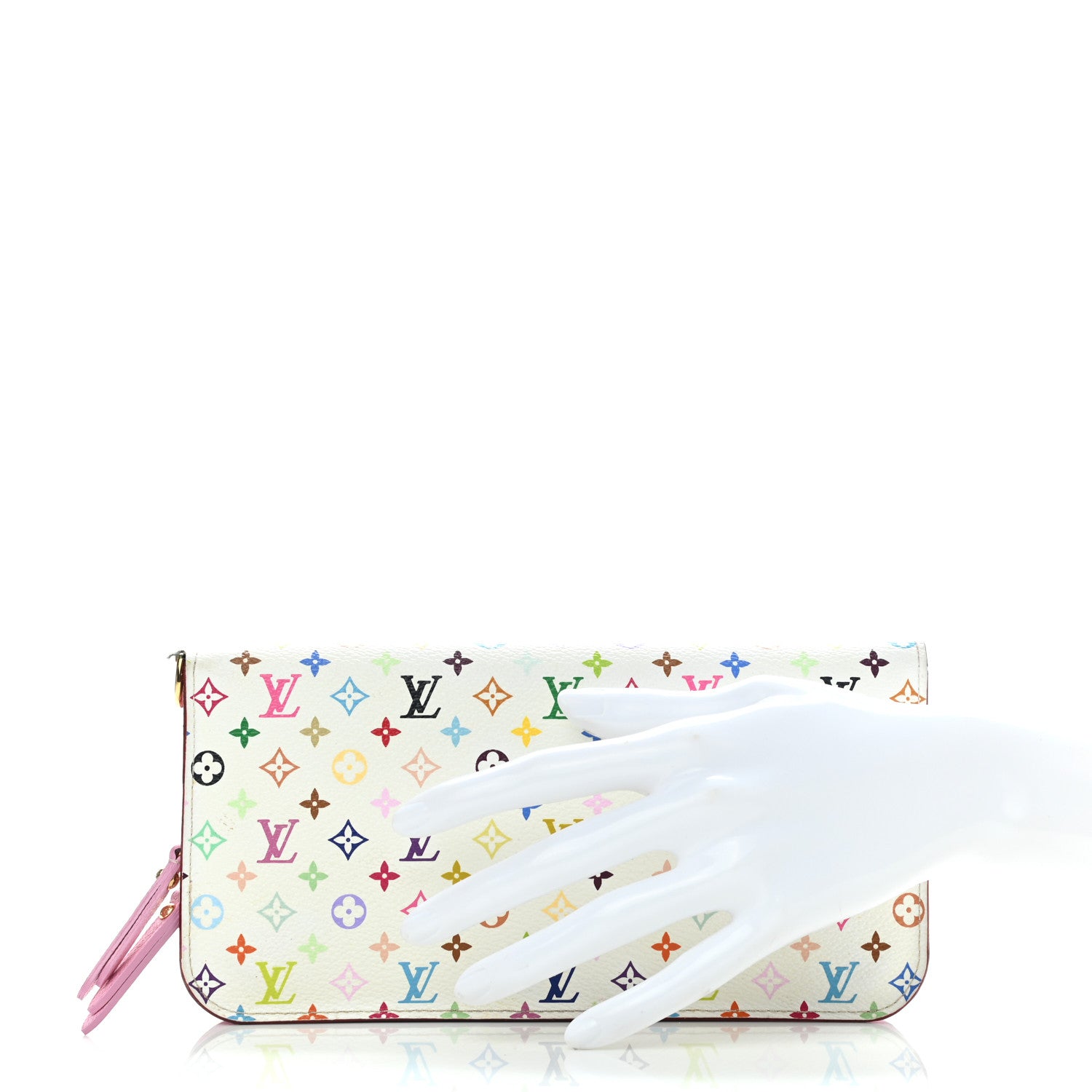 Louis Vuitton Monogram Multicolor Insolite Wallet White Litchi 2 of 12