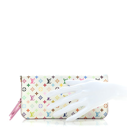 Louis Vuitton Monogram Multicolor Insolite Wallet White Litchi 2 of 12