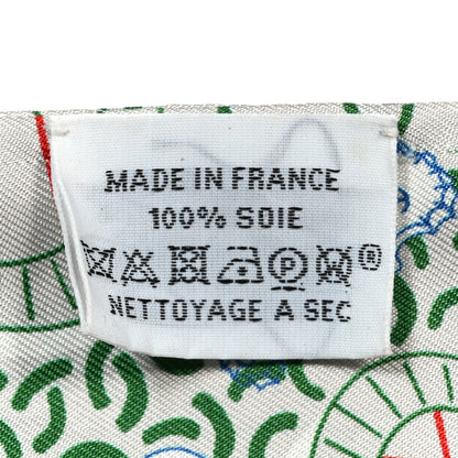 Hermes Silk Splash Park Twilly Gris Perle Vert Black 2 of 4
