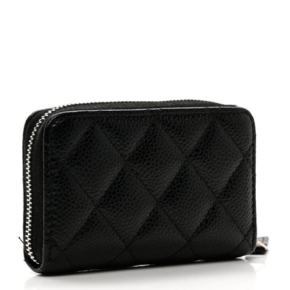 Chanel Caviar Quilted Zip Coin Purse Black 3 of 7
