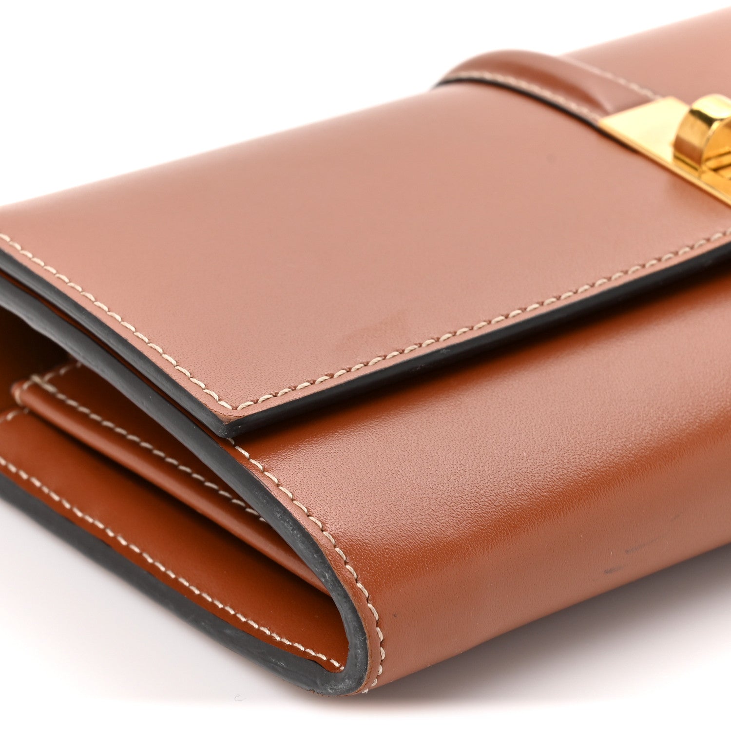 Celine Satinated Calfskin Long Tri-Fold Wallet Tan 11 of 12
