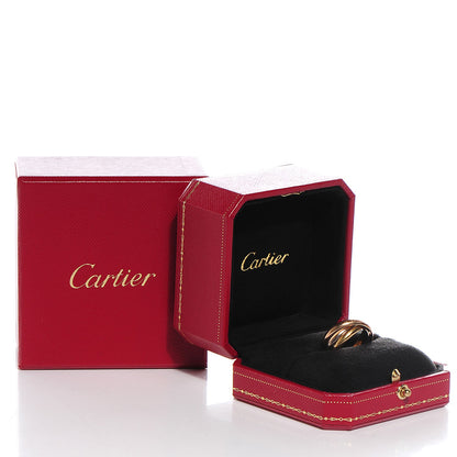 Cartier 18K Pink Yellow White Gold Small Trinity Ring 59 8.75 3 of 5