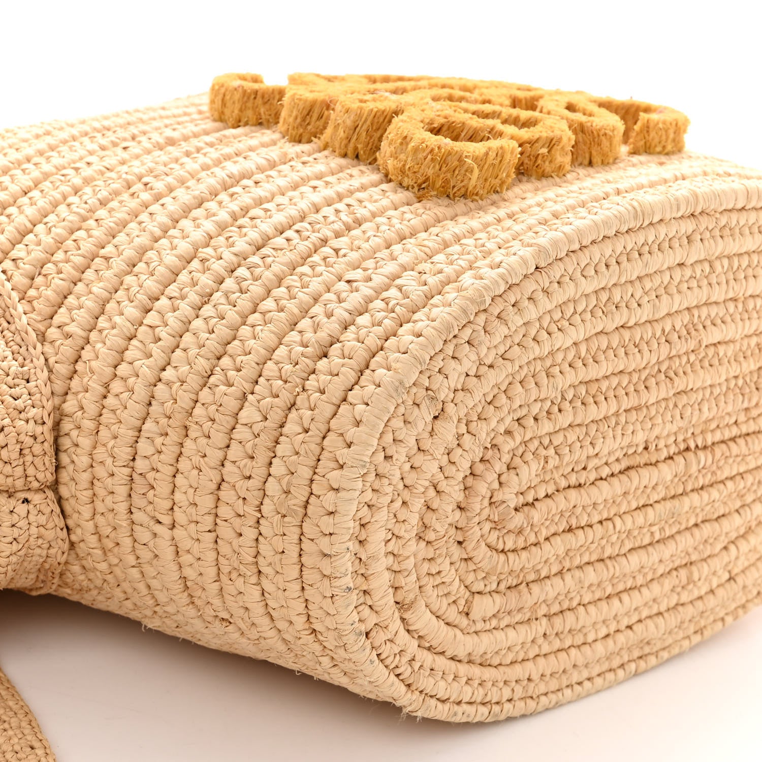 Loewe Raffia Calfskin Small Bunny Basket Tote Bag Natural 9 of 11