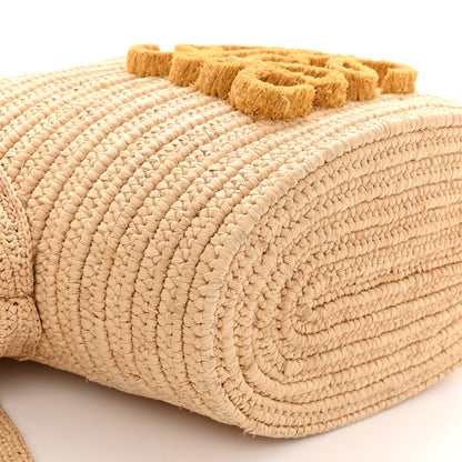 Loewe Raffia Calfskin Small Bunny Basket Tote Bag Natural 9 of 11