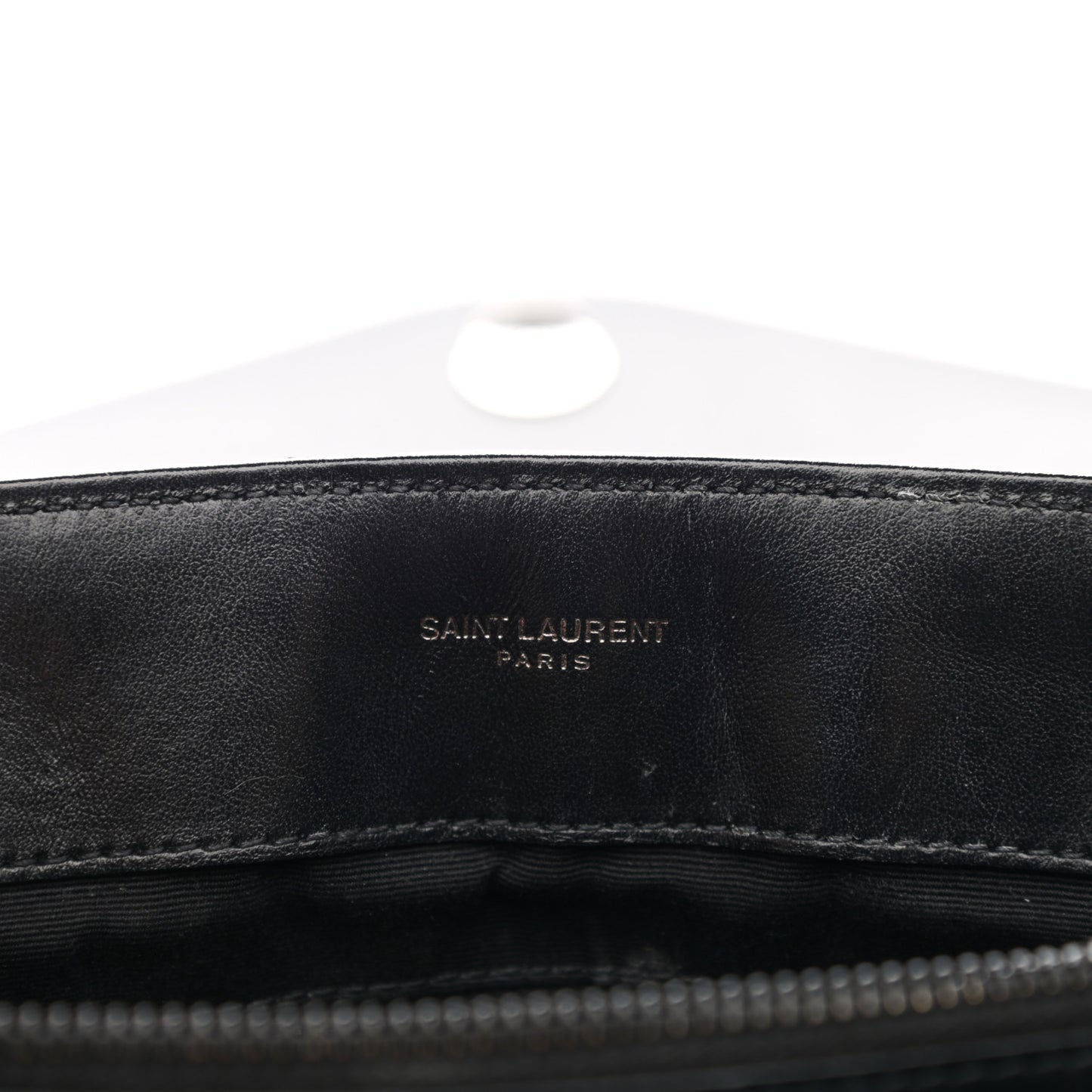 Calfskin Y Quilted Monogram Medium Loulou Chain Satchel Black