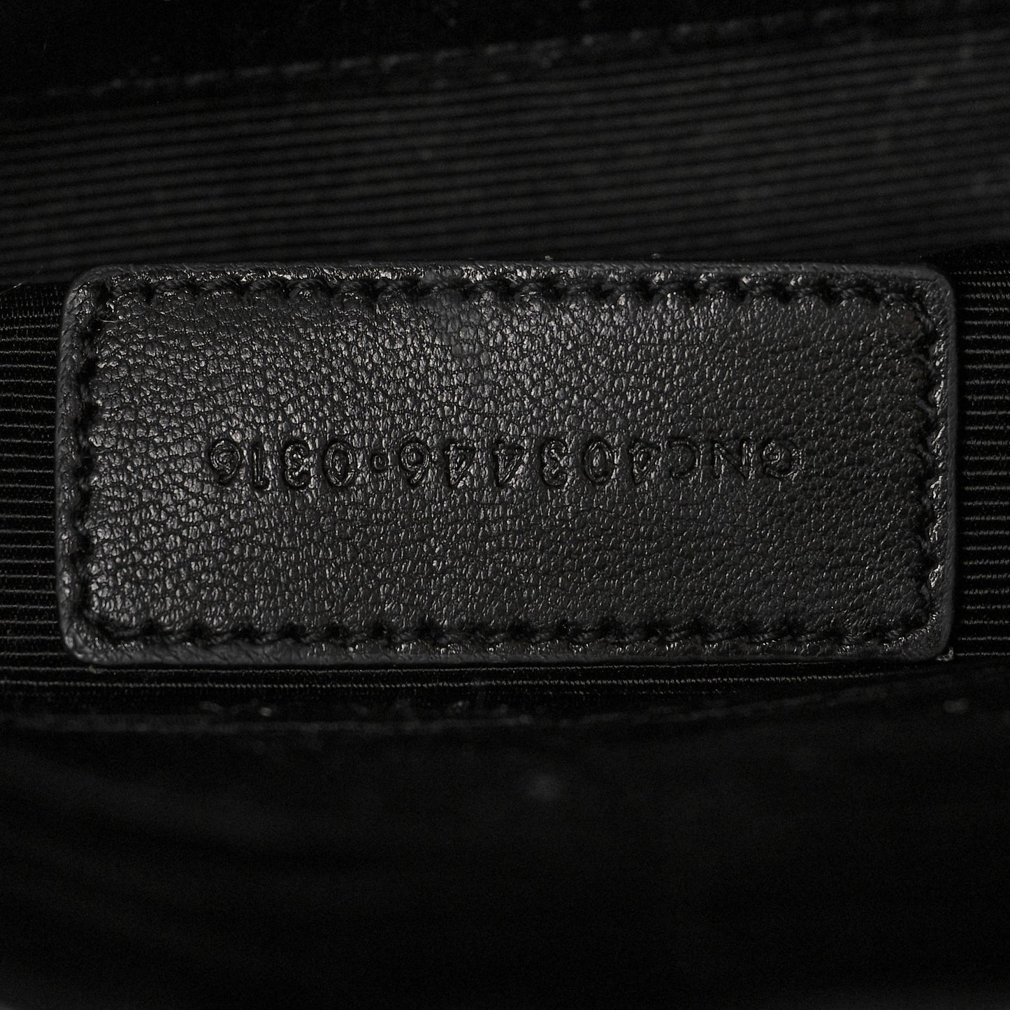 Calfskin Monogram Fringe Pouch Black