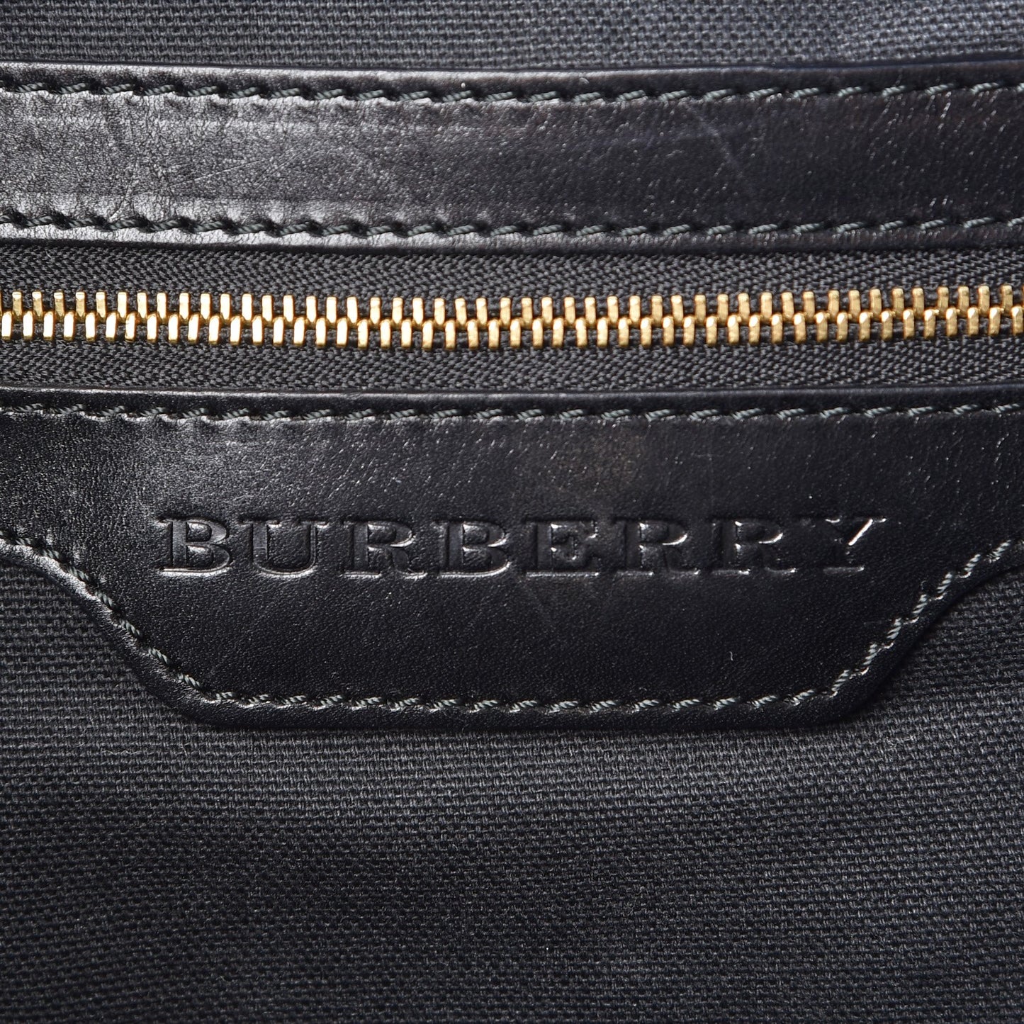 Bridle Calfskin House Check Small Canterbury Tote Black