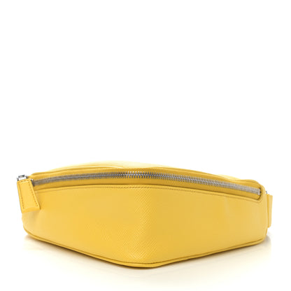 Prada Saffiano Triangle Shoulder Belt Bag Sunny Yellow 3 of 7