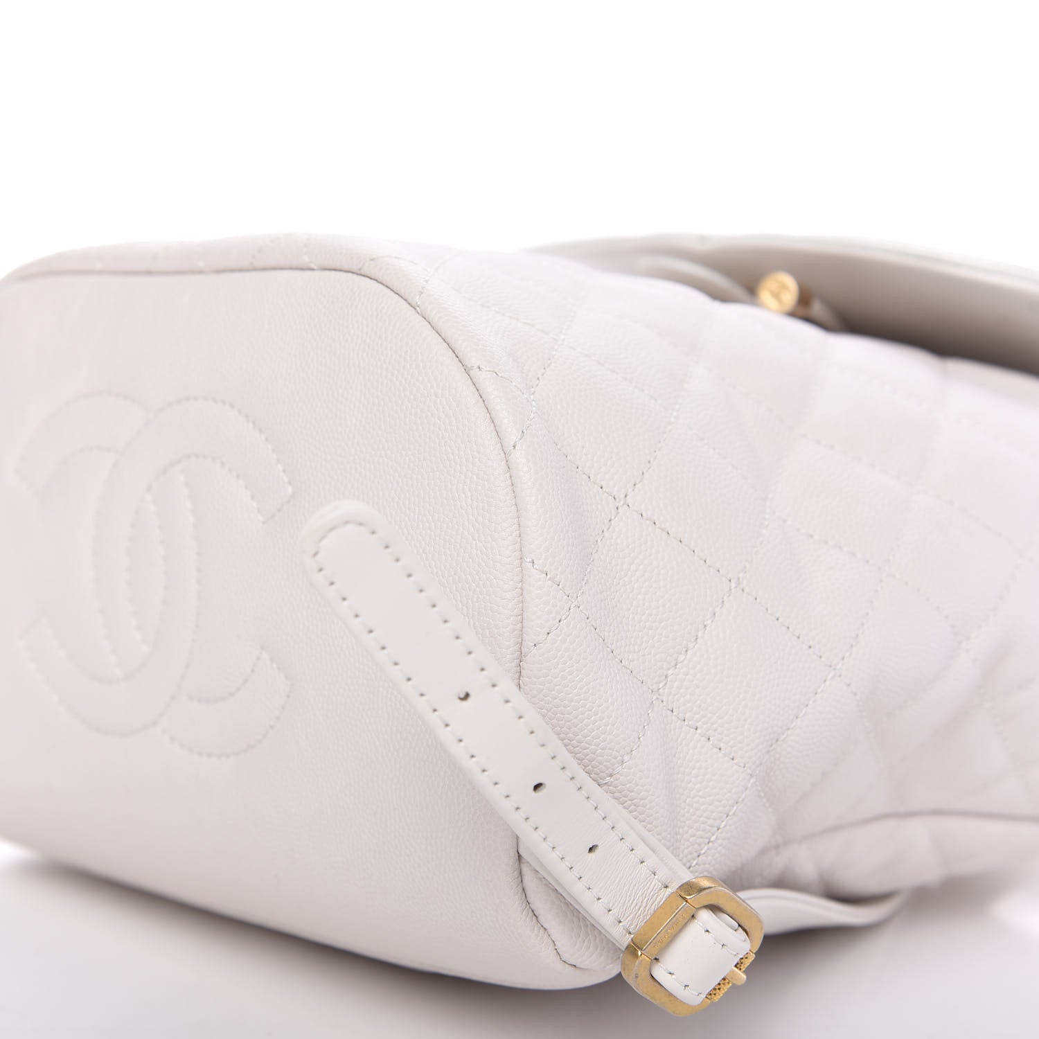 Chanel Caviar Quilted Filigree Backpack White 7 of 10