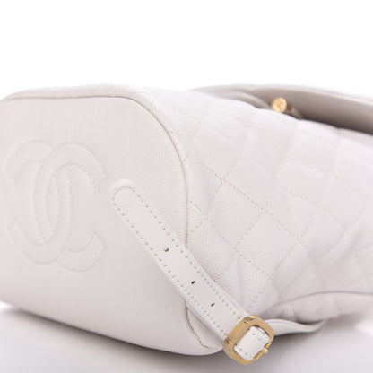 Chanel Caviar Quilted Filigree Backpack White 7 of 10