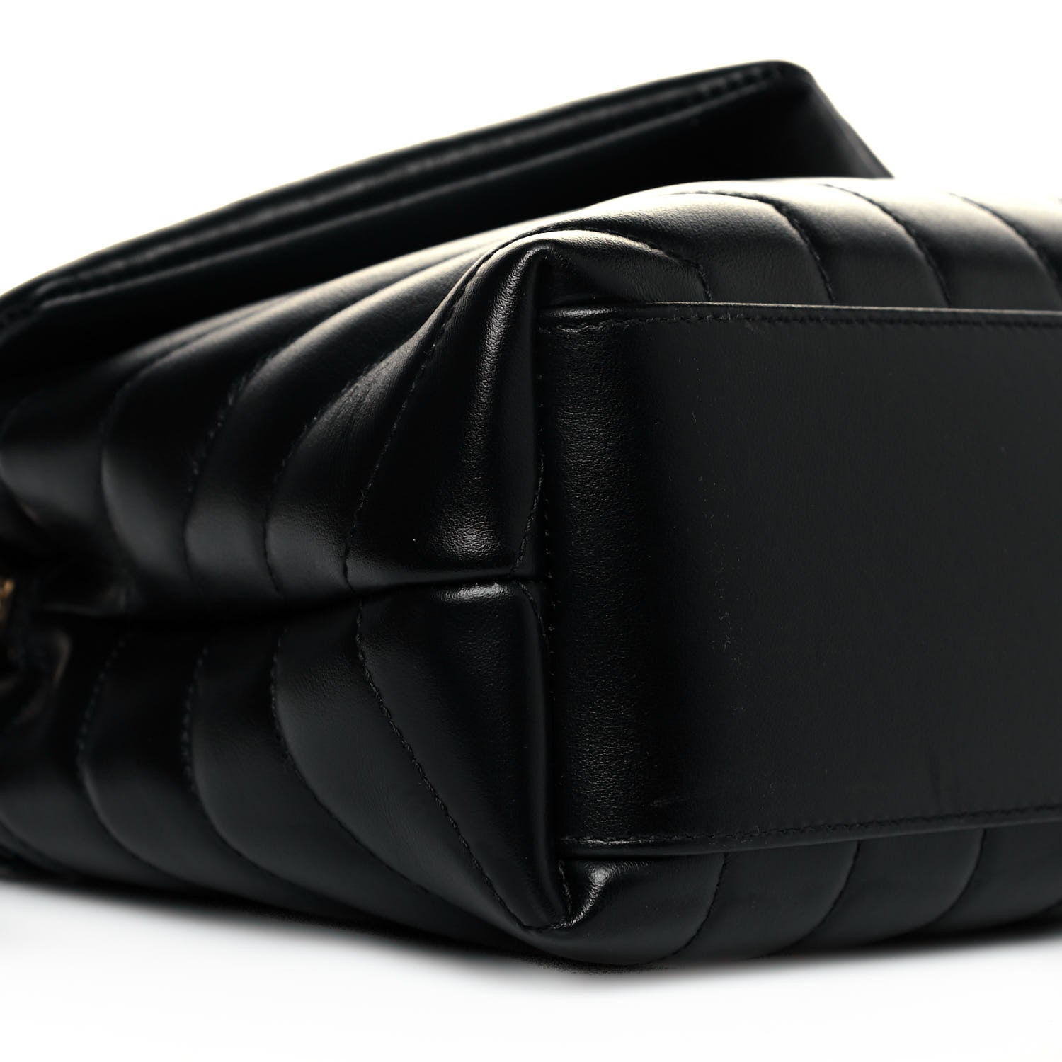 Saint Laurent Calfskin Y Quilted Monogram Small Loulou Chain Satchel Black 7 of 8