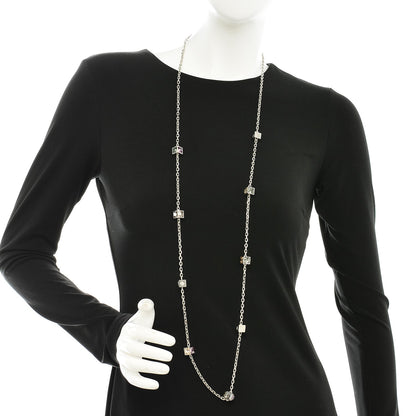 Louis Vuitton Swarovski Gamble Long Necklace Silver 2 of 6