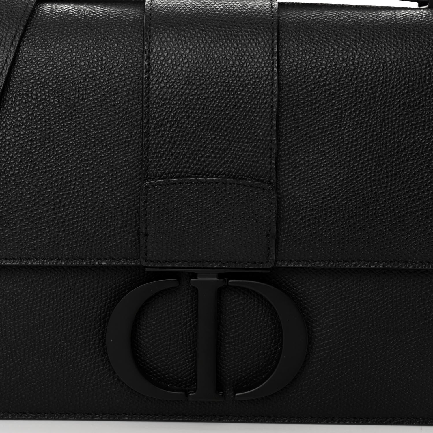 Christian Dior Ultra Matte Grained Calfskin 30 Montaigne Flap Bag Black 7 of 9