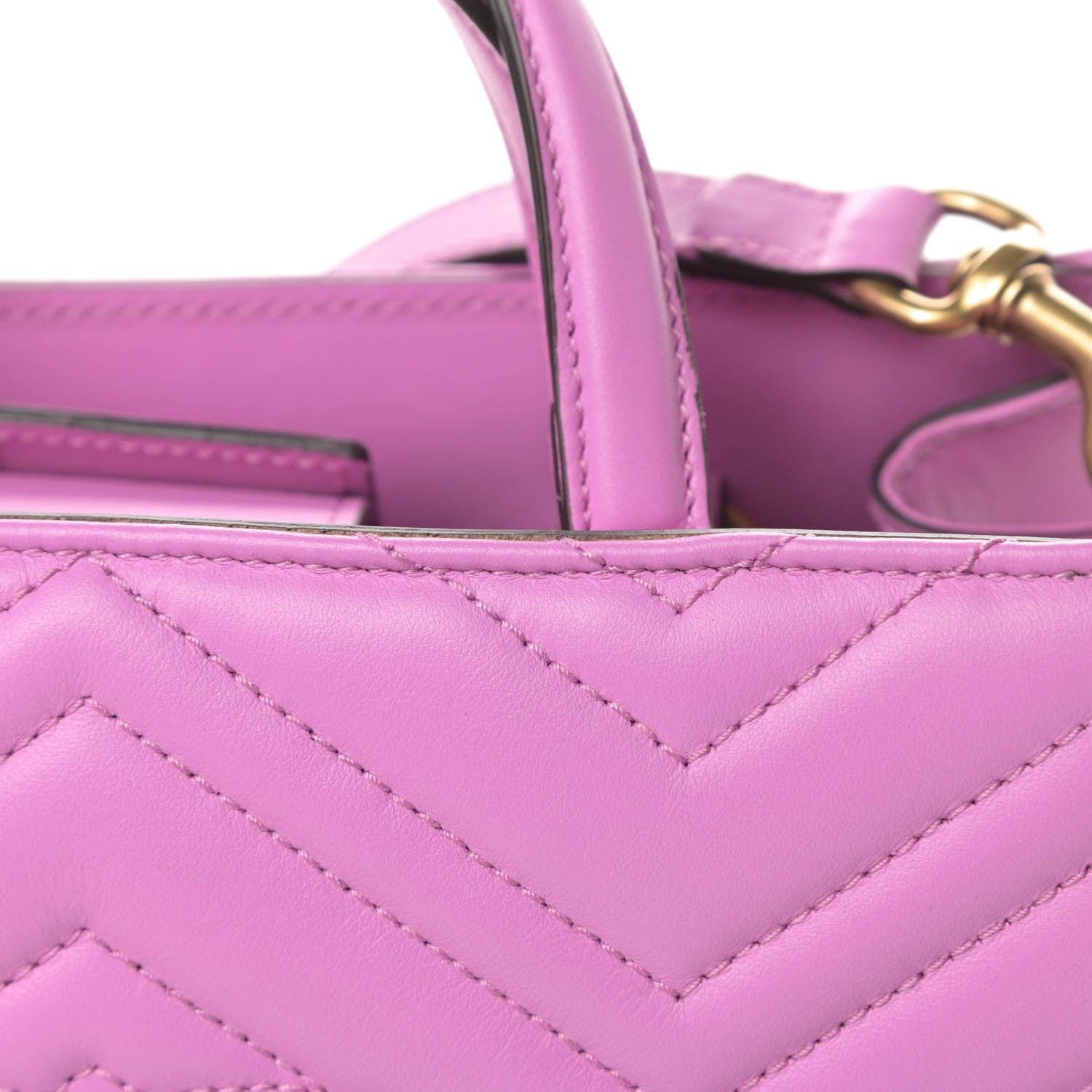Gucci Calfskin Matelasse Small GG Marmont Tote Candy Mousse 13 of 13