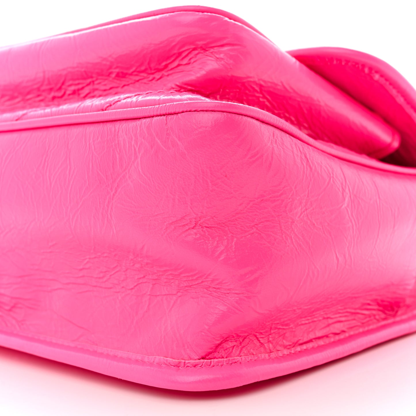 Crinkled Calfskin Matelasse Monogram Medium Niki Chain Satchel Rose Glow