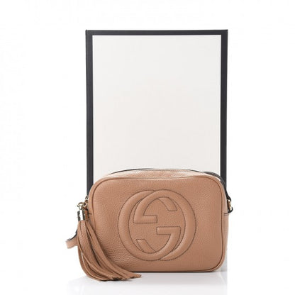 Gucci Pebbled Calfskin Small Soho Disco Bag Rose Beige 8 of 8